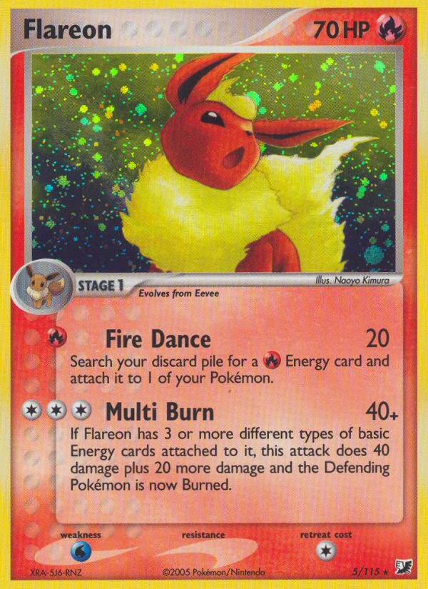 Flareon (5/115) [EX: Unseen Forces] | Dragon's Lair Comics and Fantasy Houston TX