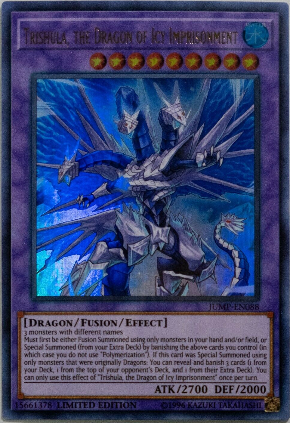 Trishula, the Dragon of Icy Imprisonment [JUMP-EN088] Ultra Rare | Dragon's Lair Comics and Fantasy Houston TX