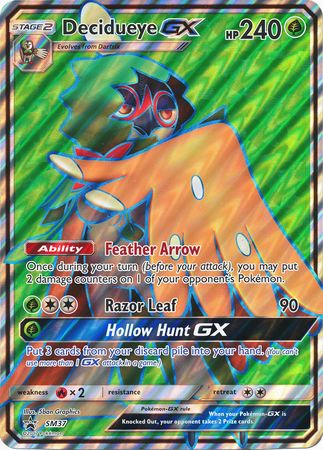 Decidueye GX (SM37) (Jumbo Card) [Sun & Moon: Black Star Promos] | Dragon's Lair Comics and Fantasy Houston TX