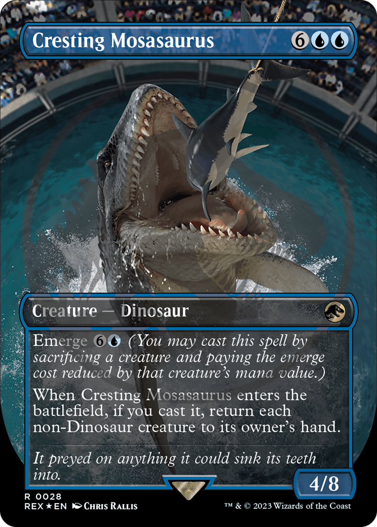 Cresting Mosasaurus (Emblem) (Borderless) [Jurassic World Collection Tokens] | Dragon's Lair Comics and Fantasy Houston TX