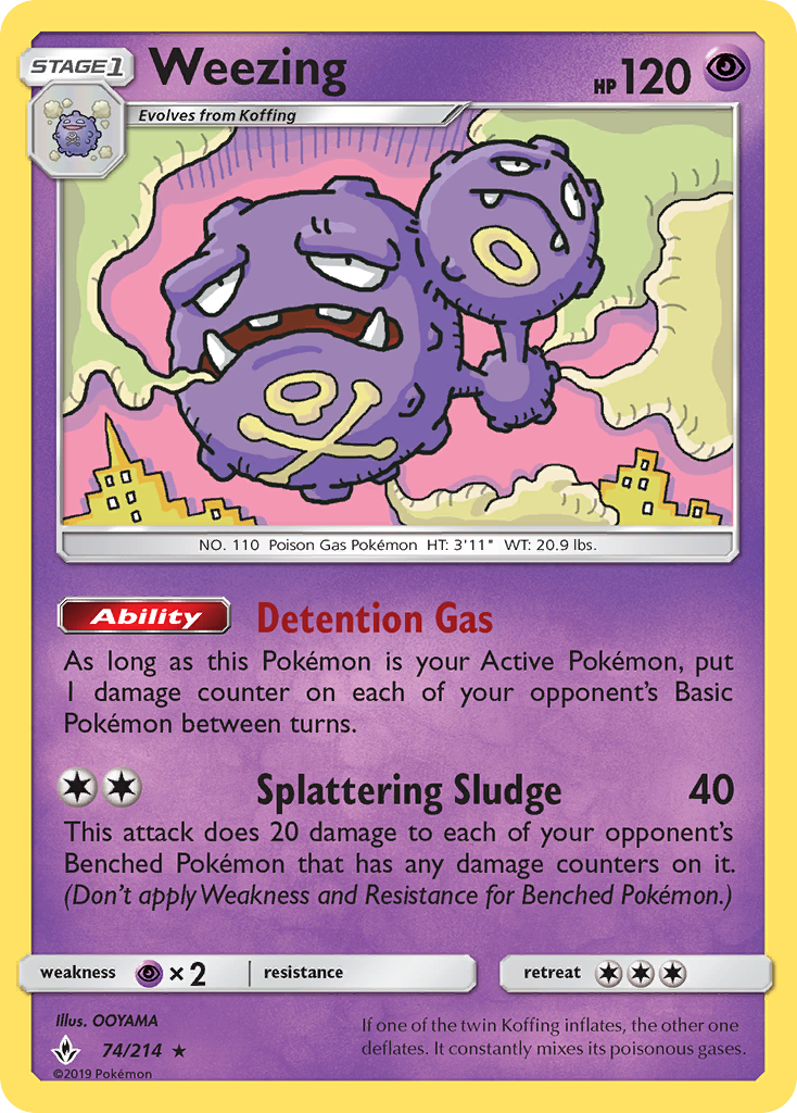 Weezing (74/214) [Sun & Moon: Unbroken Bonds] | Dragon's Lair Comics and Fantasy Houston TX