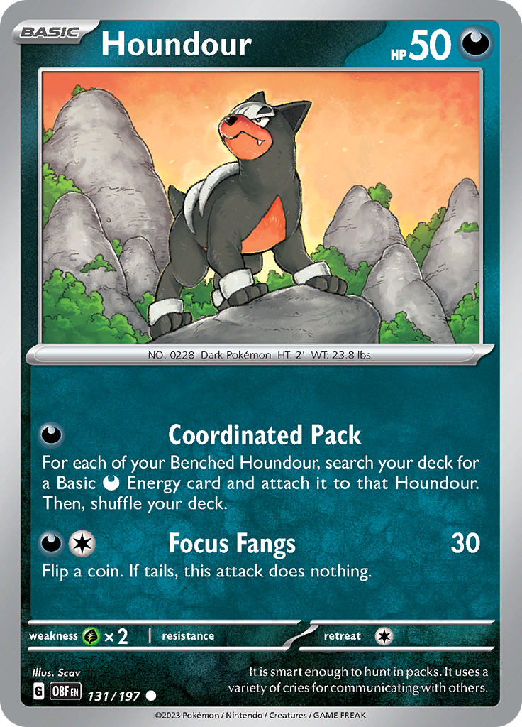 Houndour (131/197) [Scarlet & Violet: Obsidian Flames] | Dragon's Lair Comics and Fantasy Houston TX