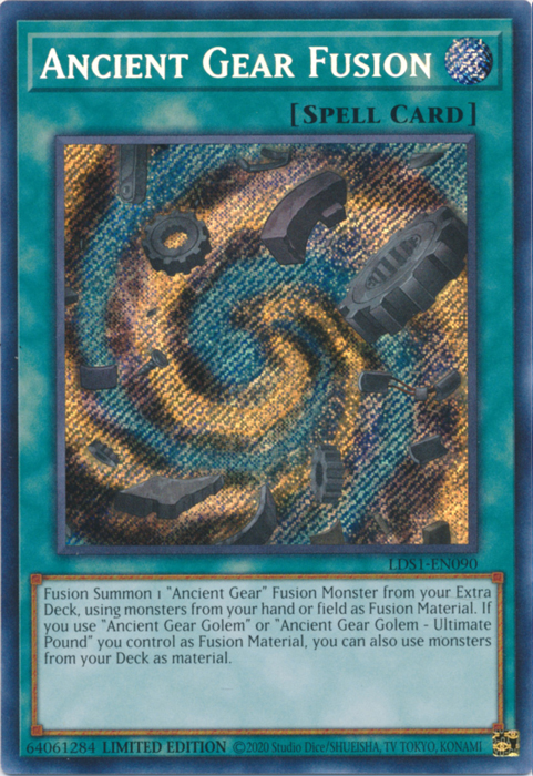 Ancient Gear Fusion [LDS1-EN090] Secret Rare | Dragon's Lair Comics and Fantasy Houston TX