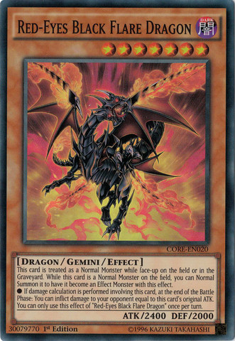 Red-Eyes Black Flare Dragon [CORE-EN020] Super Rare | Dragon's Lair Comics and Fantasy Houston TX