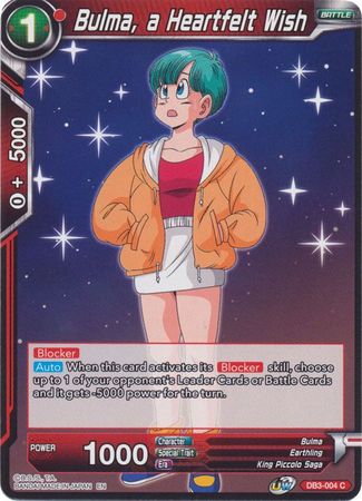 Bulma, a Heartfelt Wish (DB3-004) [Giant Force] | Dragon's Lair Comics and Fantasy Houston TX