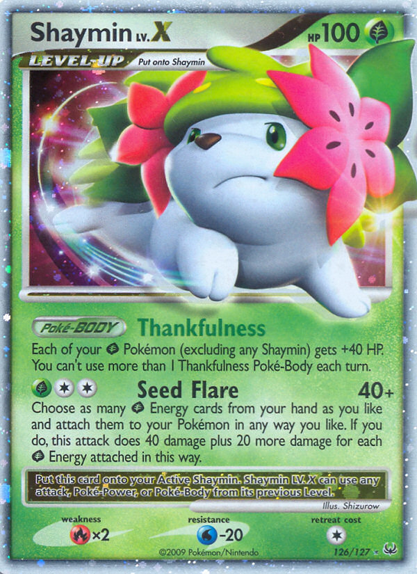 Shaymin LV.X (126/127) [Platinum: Base Set] | Dragon's Lair Comics and Fantasy Houston TX