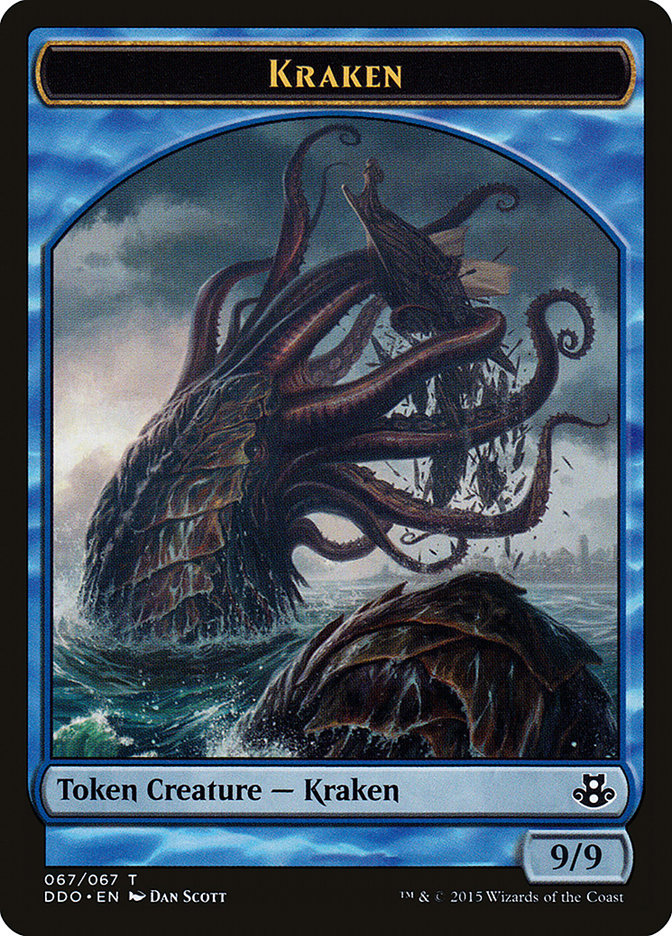 Kraken Token [Duel Decks: Elspeth vs. Kiora] | Dragon's Lair Comics and Fantasy Houston TX