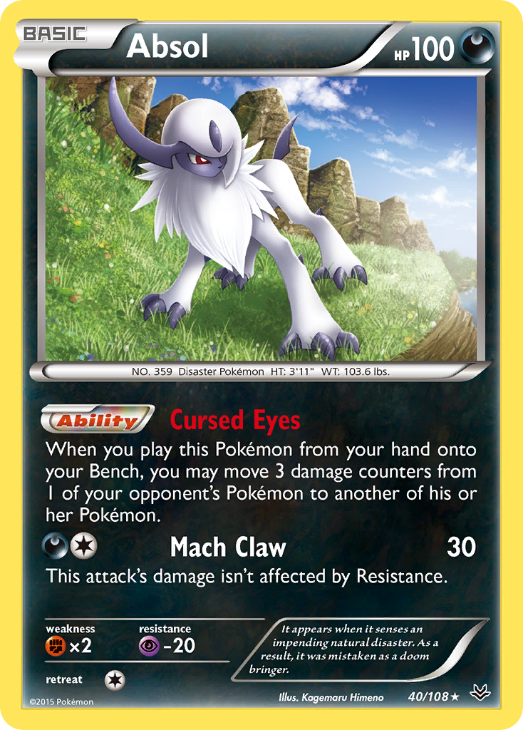 Absol (40/108) [XY: Roaring Skies] | Dragon's Lair Comics and Fantasy Houston TX