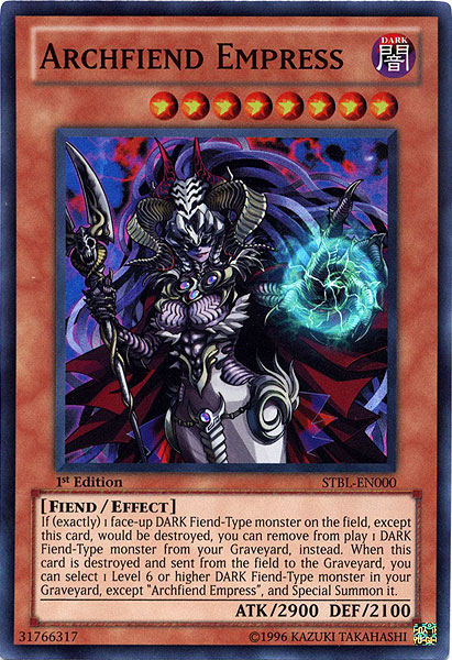 Archfiend Empress [STBL-EN000] Super Rare | Dragon's Lair Comics and Fantasy Houston TX