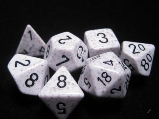 Chessex Speckled Poly Set Artic Camo Poly 7 Set | Dragon's Lair Comics and Fantasy Houston TX