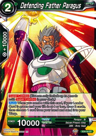 Defending Father Paragus (Starter Deck - Rising Broly) (SD8-04) [Destroyer Kings] | Dragon's Lair Comics and Fantasy Houston TX