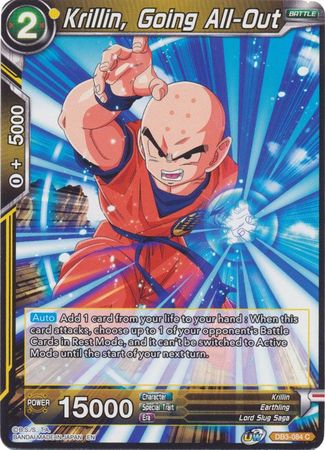 Krillin, Going All-Out (DB3-084) [Giant Force] | Dragon's Lair Comics and Fantasy Houston TX