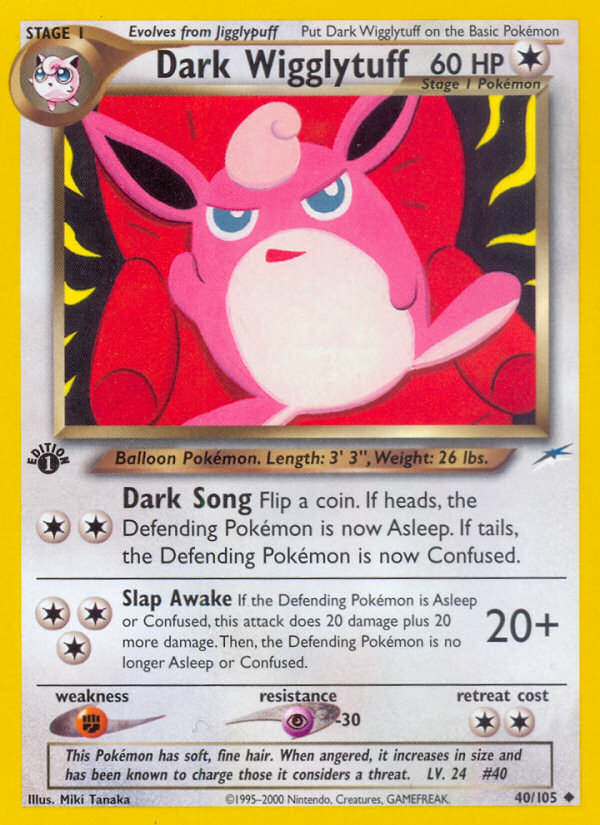 Dark Wigglytuff (40/105) [Neo Destiny 1st Edition] | Dragon's Lair Comics and Fantasy Houston TX