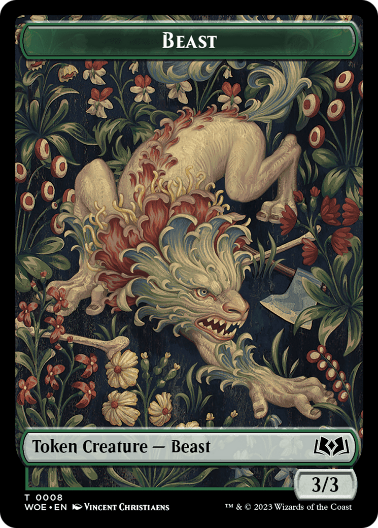 Beast Token [Wilds of Eldraine Tokens] | Dragon's Lair Comics and Fantasy Houston TX