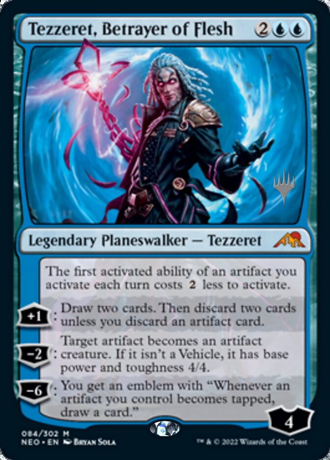 Tezzeret, Betrayer of Flesh (Promo Pack) [Kamigawa: Neon Dynasty Promos] | Dragon's Lair Comics and Fantasy Houston TX