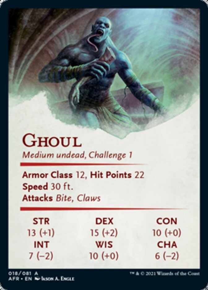 Ghoul Art Card (Gold-Stamped Signature) [Dungeons & Dragons: Adventures in the Forgotten Realms Art Series] | Dragon's Lair Comics and Fantasy Houston TX