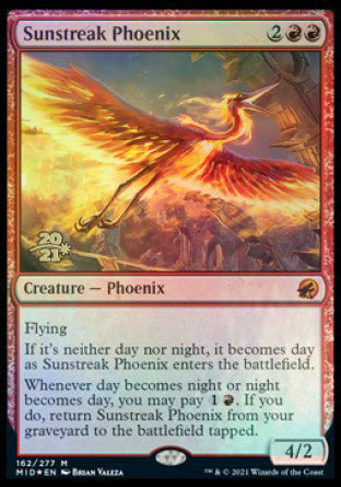 Sunstreak Phoenix [Innistrad: Midnight Hunt Prerelease Promos] | Dragon's Lair Comics and Fantasy Houston TX