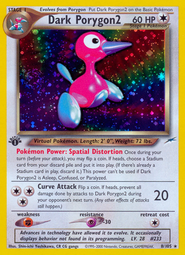 Dark Porygon2 (8/105) [Neo Destiny 1st Edition] | Dragon's Lair Comics and Fantasy Houston TX