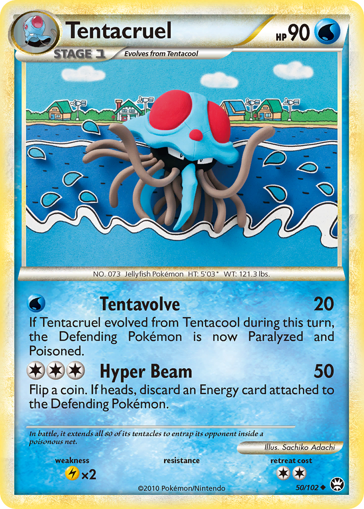 Tentacruel (50/102) [HeartGold & SoulSilver: Triumphant] | Dragon's Lair Comics and Fantasy Houston TX