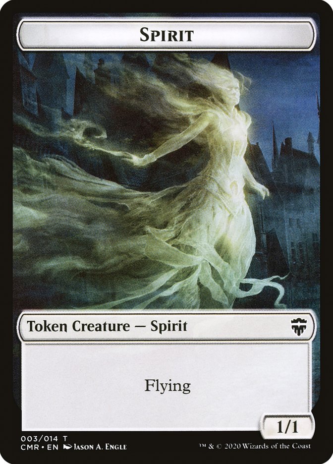 Spirit Token [Commander Legends Tokens] | Dragon's Lair Comics and Fantasy Houston TX