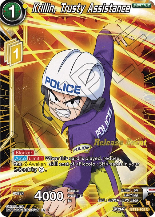 Krillin, Trusty Assistance (Fighter's Ambition Holiday Pack) (BT19-105) [Tournament Promotion Cards] | Dragon's Lair Comics and Fantasy Houston TX