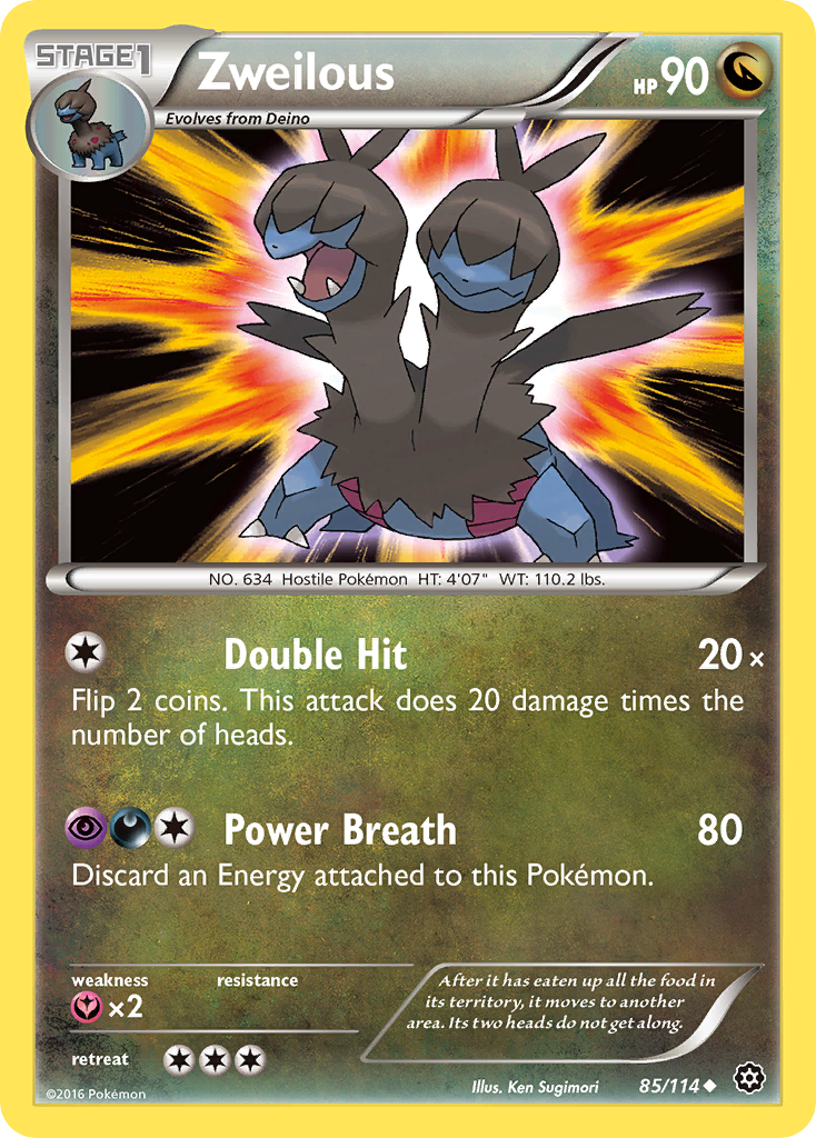 Zweilous (85/114) [XY: Steam Siege] | Dragon's Lair Comics and Fantasy Houston TX