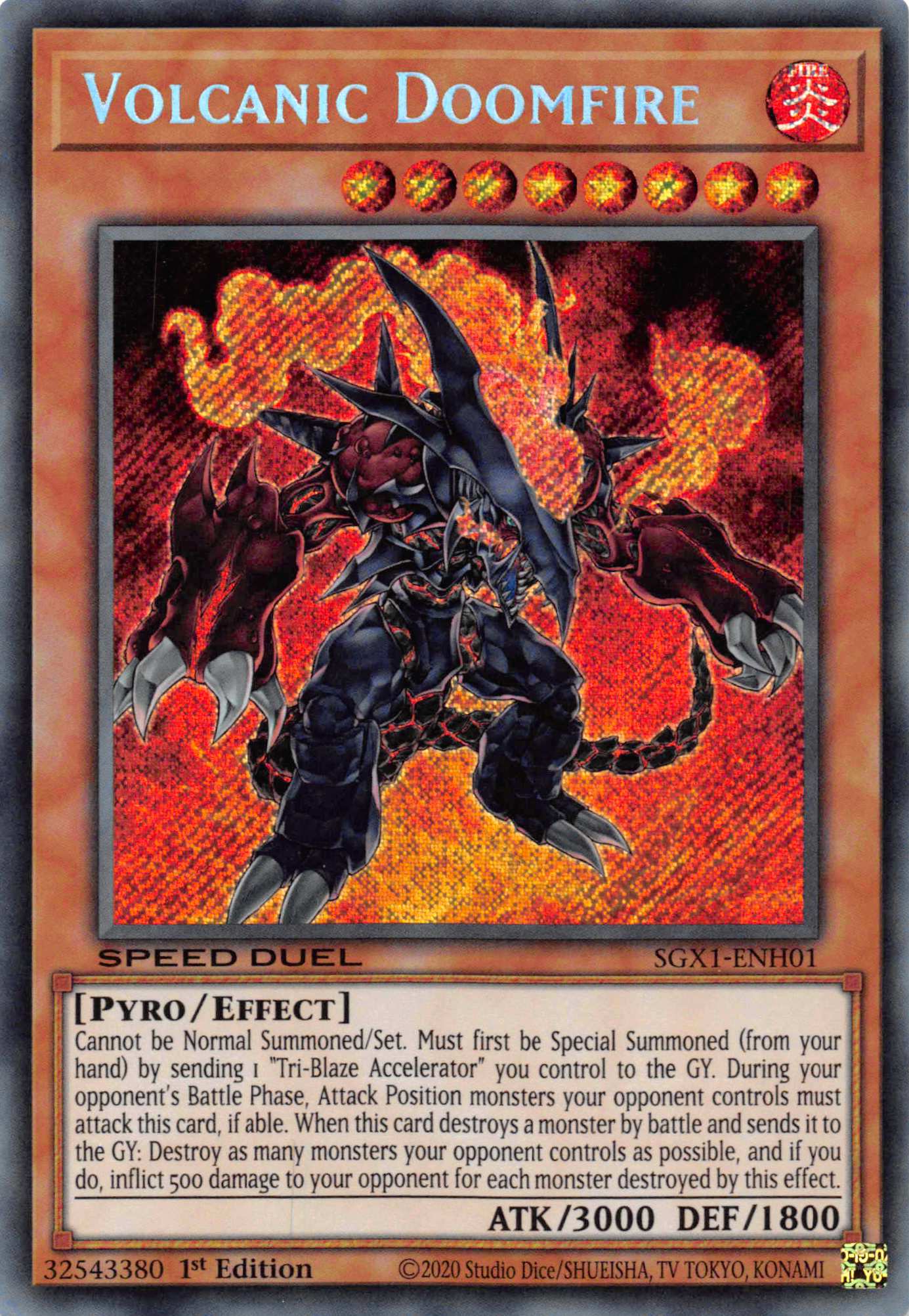 Volcanic Doomfire [SGX1-ENH01] Secret Rare | Dragon's Lair Comics and Fantasy Houston TX