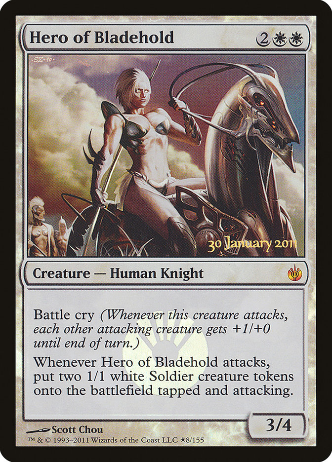 Hero of Bladehold [Mirrodin Besieged Prerelease Promos] | Dragon's Lair Comics and Fantasy Houston TX