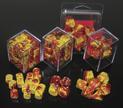 Chessex Gemini 5 Poly Red Yellow/Silver Poly 7 Set | Dragon's Lair Comics and Fantasy Houston TX