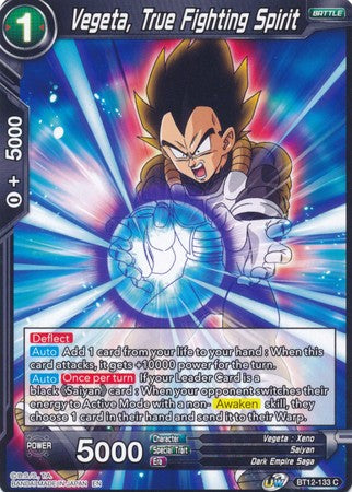 Vegeta, True Fighting Spirit (BT12-133) [Vicious Rejuvenation] | Dragon's Lair Comics and Fantasy Houston TX