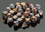 Chessex Gemini 12mm D6 Copper Steel/White 36 ct | Dragon's Lair Comics and Fantasy Houston TX