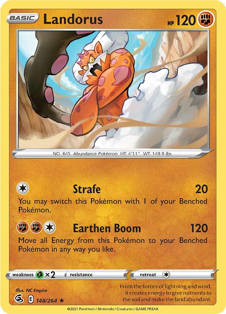 Landorus (148/264) [Sword & Shield: Fusion Strike] | Dragon's Lair Comics and Fantasy Houston TX