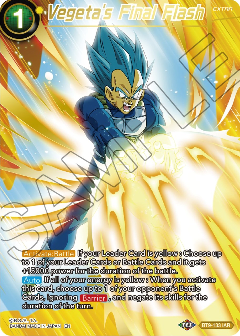 Vegeta's Final Flash (BT9-133) [Theme Selection: History of Vegeta] | Dragon's Lair Comics and Fantasy Houston TX