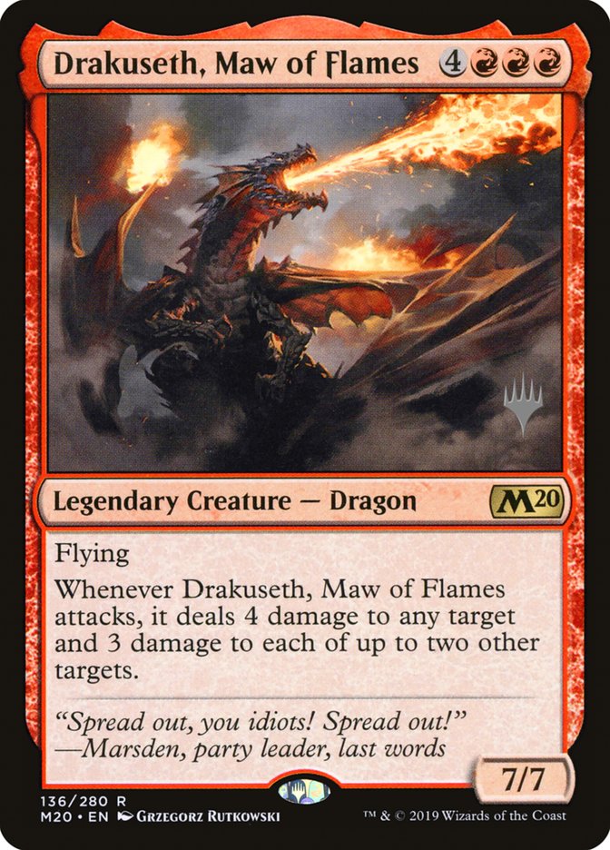 Drakuseth, Maw of Flames (Promo Pack) [Core Set 2020 Promos] | Dragon's Lair Comics and Fantasy Houston TX