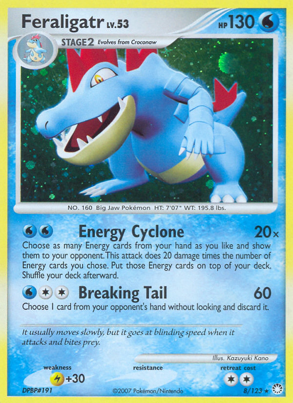 Feraligatr (8/123) [Diamond & Pearl: Mysterious Treasures] | Dragon's Lair Comics and Fantasy Houston TX