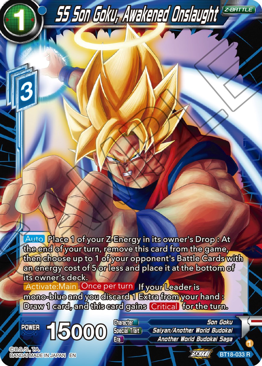 SS Son Goku, Awakened Onslaught (BT18-033) [Dawn of the Z-Legends] | Dragon's Lair Comics and Fantasy Houston TX