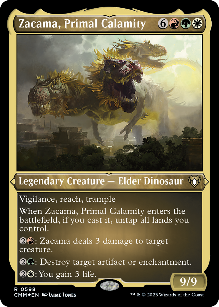 Zacama, Primal Calamity (Foil Etched) [Commander Masters] | Dragon's Lair Comics and Fantasy Houston TX