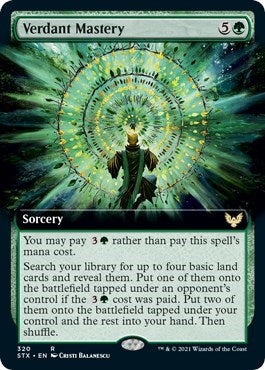 Verdant Mastery (Extended Art) [Strixhaven: School of Mages] | Dragon's Lair Comics and Fantasy Houston TX