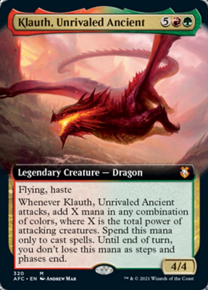 Klauth, Unrivaled Ancient (Extended Art) [Dungeons & Dragons: Adventures in the Forgotten Realms Commander] | Dragon's Lair Comics and Fantasy Houston TX