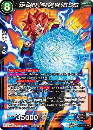 SS4 Gogeta, Thwarting the Dark Empire (Buy a Box) (BT14-129) [Promotion Cards] | Dragon's Lair Comics and Fantasy Houston TX