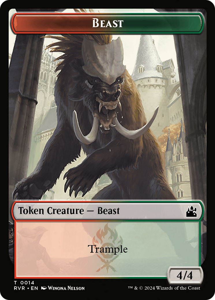 Beast Token [Ravnica Remastered Tokens] | Dragon's Lair Comics and Fantasy Houston TX