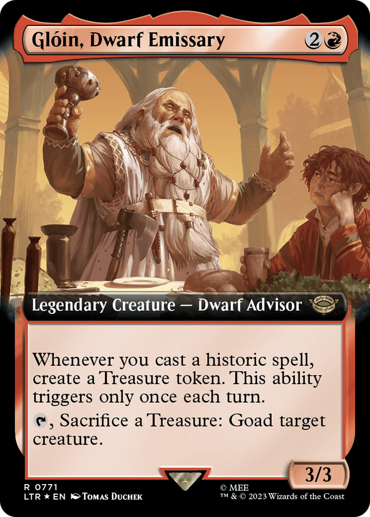 Gloin, Dwarf Emissary (Extended Art) (Surge Foil) [The Lord of the Rings: Tales of Middle-Earth] | Dragon's Lair Comics and Fantasy Houston TX