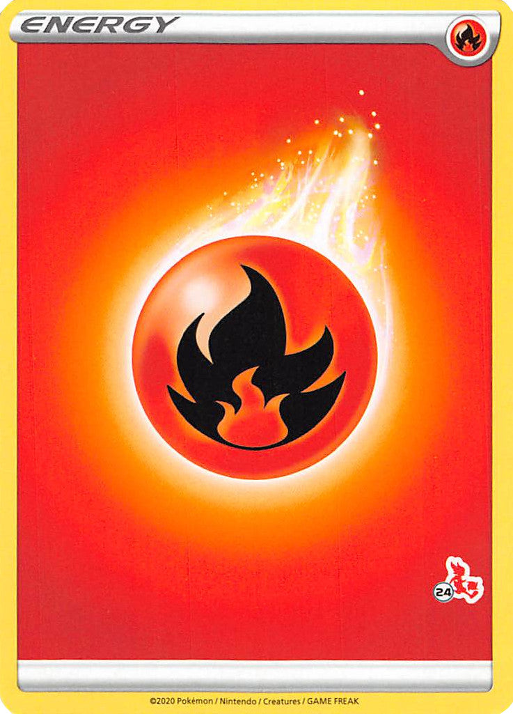 Fire Energy (Cinderace Stamp #24) [Battle Academy 2022] | Dragon's Lair Comics and Fantasy Houston TX