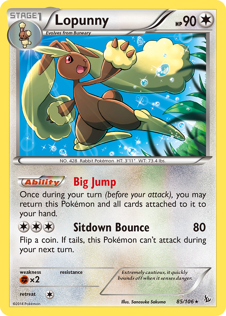 Lopunny (85/106) [XY: Flashfire] | Dragon's Lair Comics and Fantasy Houston TX