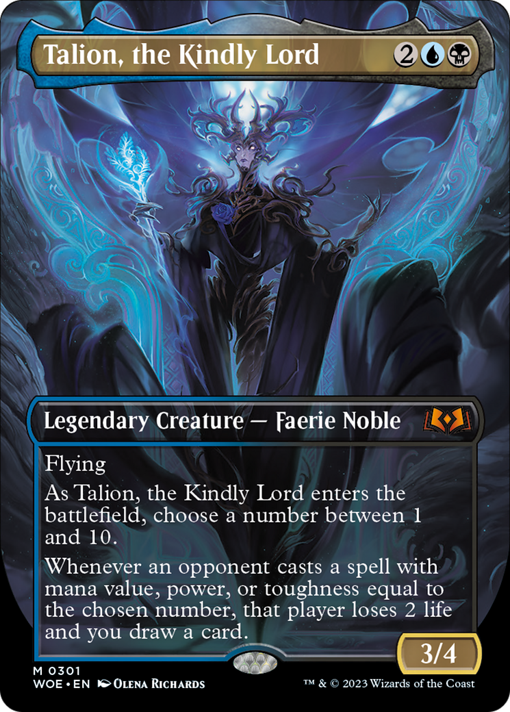 Talion, the Kindly Lord (Borderless Alternate Art) [Wilds of Eldraine] | Dragon's Lair Comics and Fantasy Houston TX