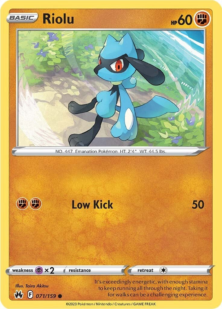 Riolu (071/159) [Sword & Shield: Crown Zenith] | Dragon's Lair Comics and Fantasy Houston TX