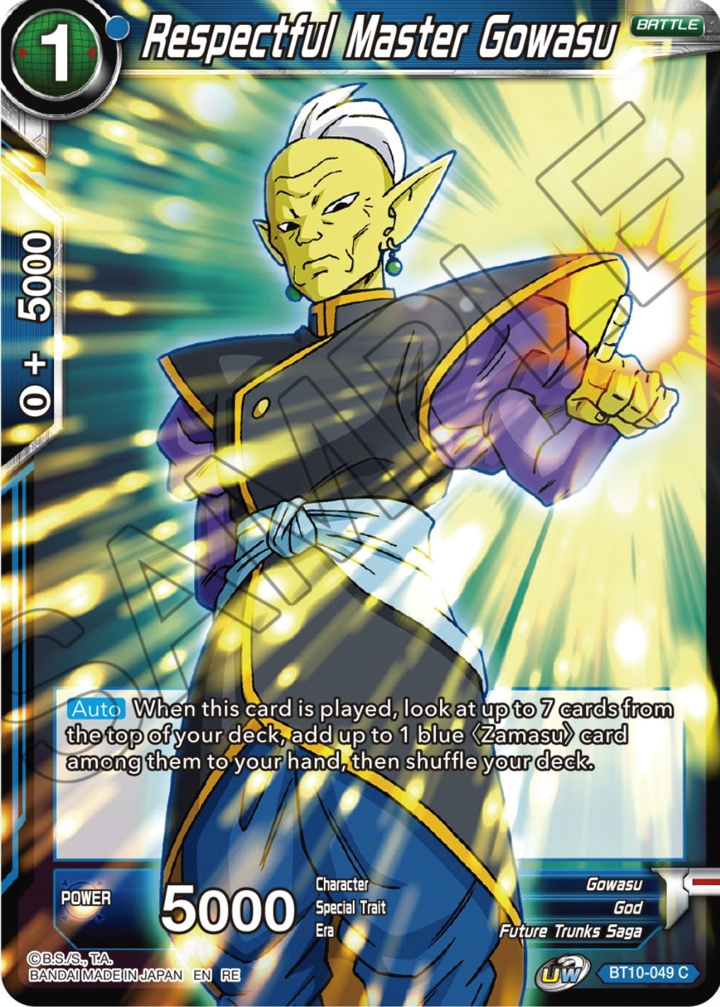 Respectful Master Gowasu (Reprint) (BT10-049) [Ultimate Deck 2023] | Dragon's Lair Comics and Fantasy Houston TX