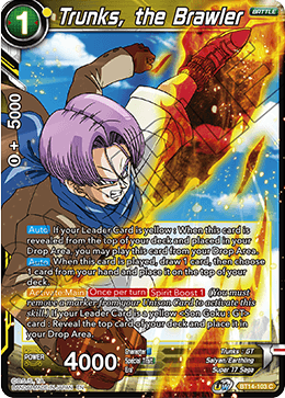 Trunks, the Brawler (BT14-103) [Cross Spirits] | Dragon's Lair Comics and Fantasy Houston TX