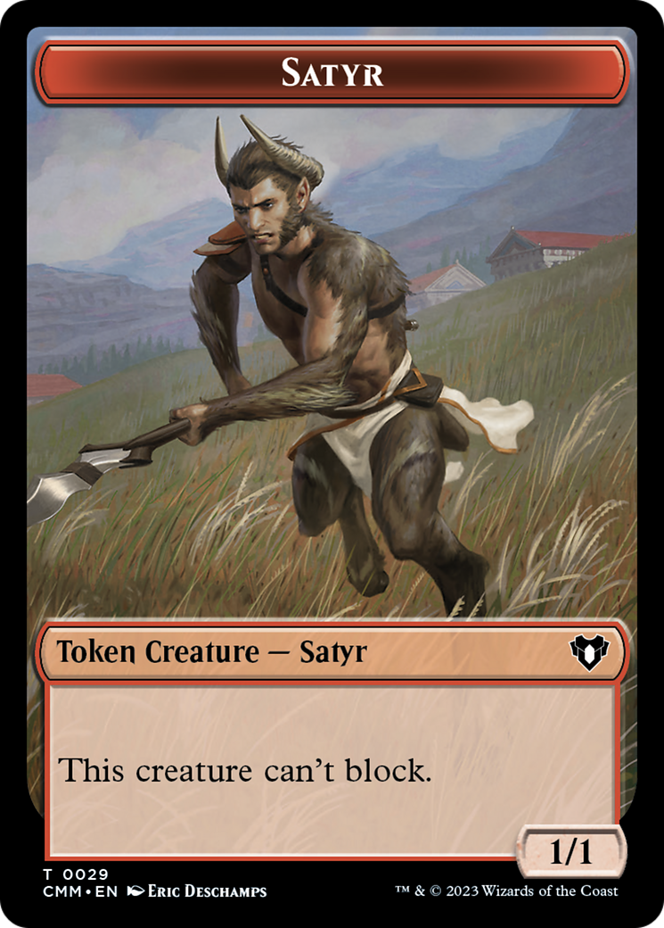 Satyr Token [Commander Masters Tokens] | Dragon's Lair Comics and Fantasy Houston TX