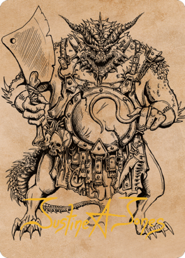 Thrakkus the Butcher Art Card (Gold-Stamped Signature) [Commander Legends: Battle for Baldur's Gate Art Series] | Dragon's Lair Comics and Fantasy Houston TX